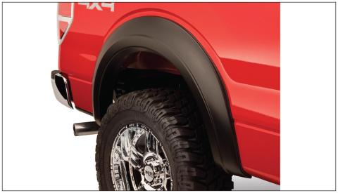 Black Extendafender Style Smooth Finish Rear Fender Flares For 1997-2003 Ford F150 2004 F150 Heritage Bushwacker
