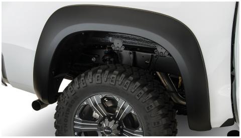 Black Extendafender Style Smooth Finish Rear Fender Flares For 2007-2013 Toyota Tundra Bushwacker