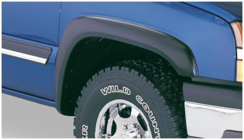 Black Extendafender Style Smooth Finish Front Fender Flares For 1988-1999 Chevrolet C/K 1500 1992-1994 Blazer 1997-1999 Tahoe 1995-1997 GMC Yukon Bushwacker