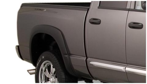 Black OE Style Smooth Finish Rear Fender Flares For 1994-2001 Dodge Ram 1500 1995-2002 Ram 2500, 3500 Bushwacker