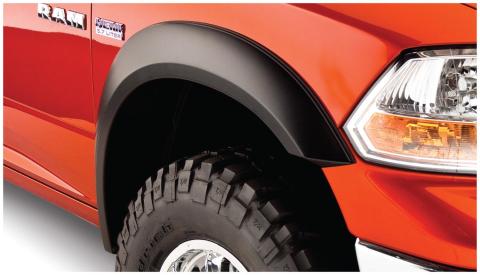 Black Extendafender Style Smooth Finish 4-Piece Fender Flare Set For 1981-1993 Dodge Ramcharger, D250 (Excludes Dually) Bushwacker