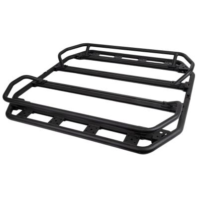 SRM300 40 Inch Long Flat Platform Rack With Trail Rail Kit Textured Black Go Rhino