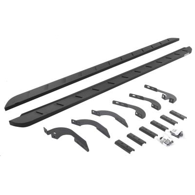 RB10 Slim Line Running Boards With Mounting Brackets Curved Textured Black 2005-2023 Toyota Tacoma Go Rhino