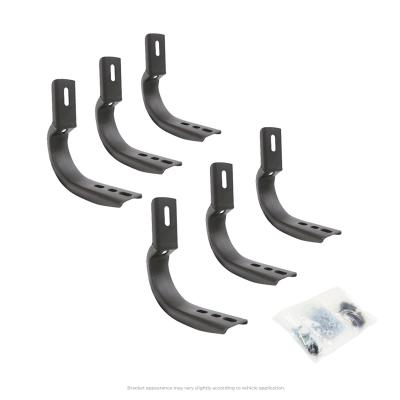 OE Xtreme Wheel to Wheel Side Steps Mounting Brackets Only Black Powder Coat 2010-20125 Dodge Ram 2500/3500 Go Rhino