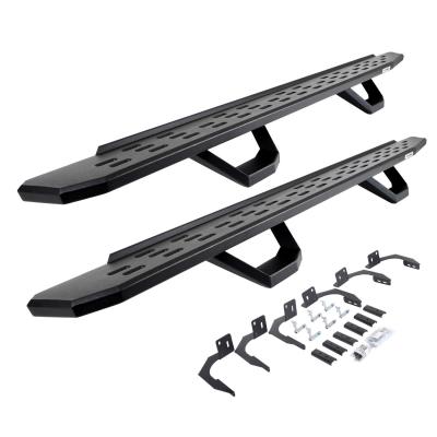 RB30 Running Boards with Mounting Brackets & 2 Pairs of Drops Steps Kit Textured Black 2009-2025 Dodge Ram 150/2500/3500 Go Rhino