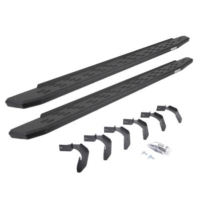 RB30 Running Boards W/Brackets Protective Bedliner Coating 2005-2026 Nissan Frontier Go Rhino