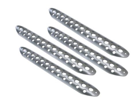 Dominator D3 Modular & D3 1 piece Hoop Scuff Pad Set Brushed Aluminum Go Rhino