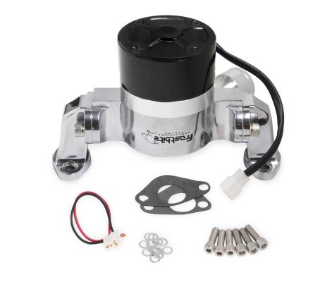Electric Water Pump Aluminum Sbc 35Gpm Electric Water Pump Polished Frostbite Cooling