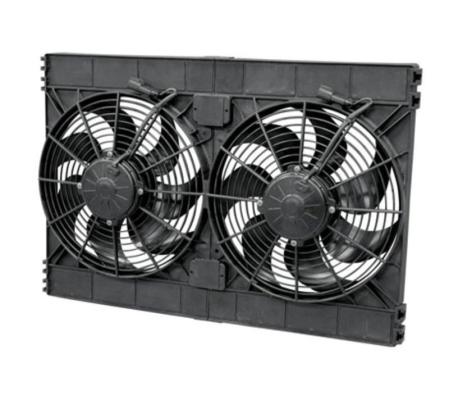 Electric Fan Dual 12.00 Inch Electric Fan Puller Style High Performance 3168CFM 7-Blade curved Style Blade Spal