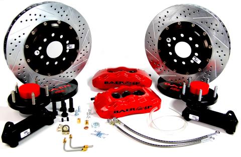 Pro Plus Brake System Front 60-87 Chevy/GMC 2WD 1/2 Ton Trucks W/Cpp Nodular Iron 2.5 Inch Drop Spindle (6 Lug 6X5.5 Inch BC) Monster Green W/Cpp 2.5 Inch Drop Modular Spindle (6 Lug 6X5.5Bc) Baer Brakes