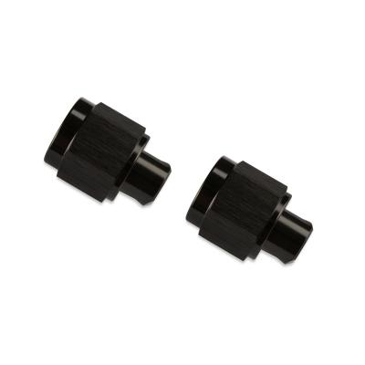 Fuel Hose Fitting -6 AN Caps (2) Black AN Cap 6061 Aluminum Construction Mr Gasket