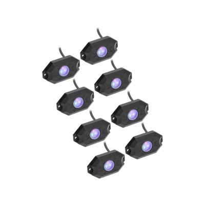 LED Rock Light Kit 8 Piece App controlled AJK Offroad