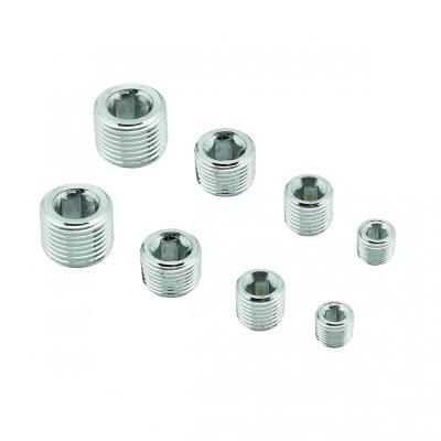 Pipe Plugs 8-Piece Set Includes Two 1/8 Inch NPT Two 1/4 Inch NPT Two 3/8 Inch NPT Two 1/2 Inch NPT Mr Gasket