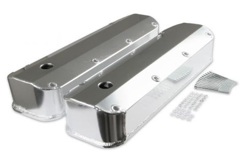 Fabricated Aluminum Valve Covers Silver Finish Fits 1964-1991 Chrysler 273-360 Small Block except Magnum Mr Gasket
