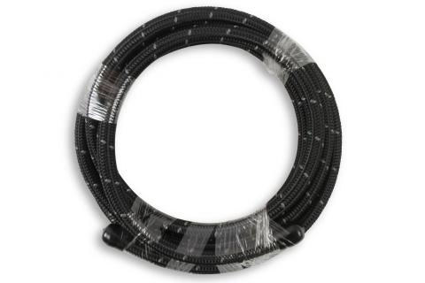 Black Nylon Braided Hose 6 AN 20 Feet Black Nylon Braided AN Hose Mr Gasket