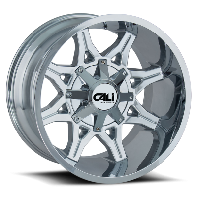 Cast Aluminum Wheels Obnoxious 9107 CH 24x12 Chrome 8 On 180 Bolt Pattern -44 Offset Cali Offroad Wheels