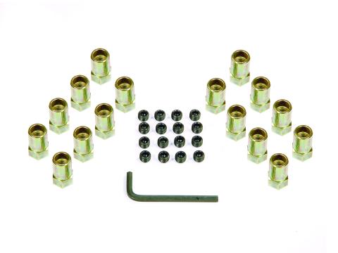 Sure Lock Rocker Arm Nuts Fits Small Block Chevrolet 283-400, Pontiac 326/400/455, Ford 289/302/351W with stock rocker arms Mr Gasket