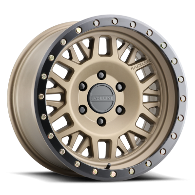 Aluminum Wheels 16x8 Ryno 951BZ Textured Bronze Gold 0 Offset 6 on 139.7 Bolt Pattern 106.1 Bore Raceline
