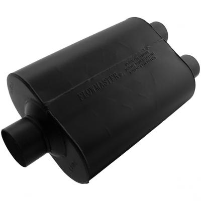 Super 40 Series Chambered Muffler Super 40 3.00 Center In 2.50 Dual Out Aggressive Sound Flowmaster