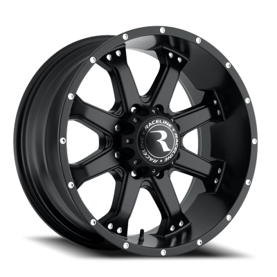 Aluminum Wheels 20x9 Assault 991B Satin Black 18 Offset 8 on 170 Bolt Pattern 125.2 Bore Raceline