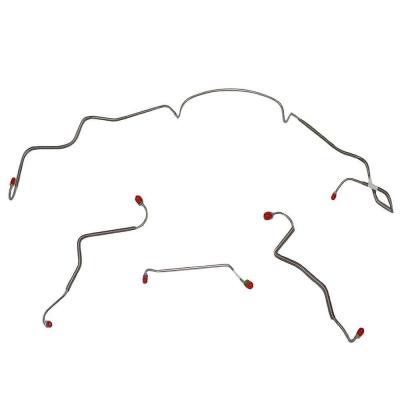 Front Brake Line Kit For 67 Pontiac Lemans GTO w/ Manual Drum Ram Air or HO Engine Front Brake Line Kite Stainless Fine Lines