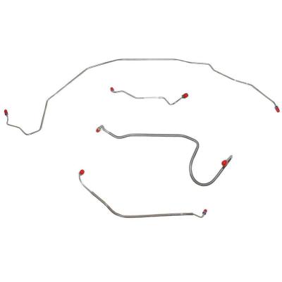 Front Brake Line Kit For 68-72 GM A-Body Pontiac Oldsmobile Buick w/ Manual Drum Stainless Fine Lines