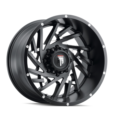 Web AT161 Satin Black Milled 20X12 6-139.7 -44MM 106.1MM Off Road Wheels American Truxx