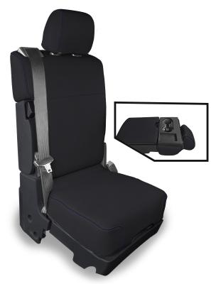 Center Jump Seat Cover w/ Upper Storage Console for 2015-Present Ford F150, 2017-Present Super Duty, Blue PRP Seats