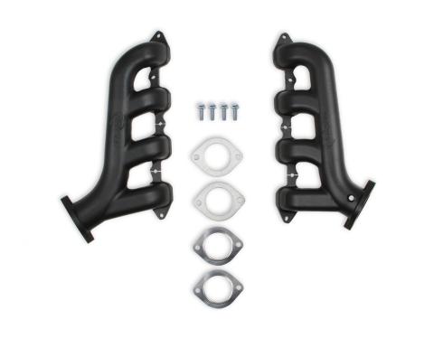 Lt Swap Exhaust Manifolds Black Ceramic Finish Multi-Fit GM Lt Exhaust Manifolds 2.50 Inch Outlet Hooker BlackHeart