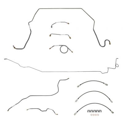 1974-80 International Scout Ii Complete Brake Line And Hose Kit Steel Fine Lines