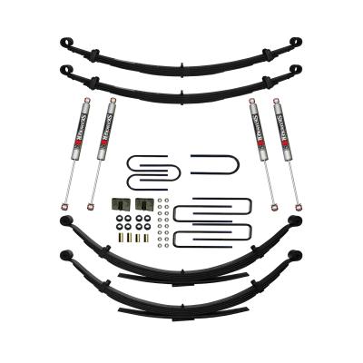 Suspension Lift Kit w/Shock M95 Performance Shocks 4 Inch Lift Incl. Front/Rear Leaf Springs Front/Rear U Bolt Kits Bushing Kit Skyjacker