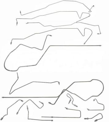 Complete Brake Line Kit For 00-07 Ford Taurus / Sable ABS with Rear Drum Complete Stainless Fine Lines
