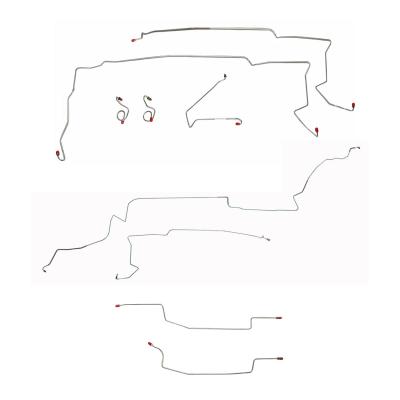 Complete Brake Line Kit For 87-93 Ford Mustang V8 w/o Sub Frame Connectors Complete Brake Line Steel Fine Lines