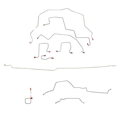 98-01 RAM 2500, Man, 4wd, All Abs, Ext Cab, Long Bed Brake Line Kit Fine Lines