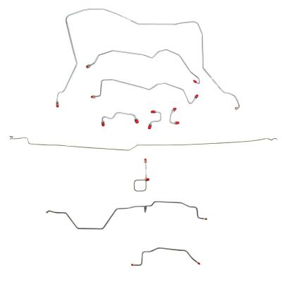 95-97 RAM 3500, 4wd, Rear Abs, Ext Cab, Long Bed Brake Line Kit Stainless Fine Lines