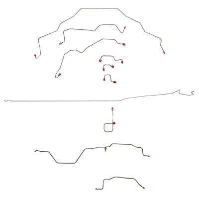 95-97 RAM 3500, 2wd, All Abs, Reg Cab, Long Bed Brake Line Kit Stainless Fine Lines