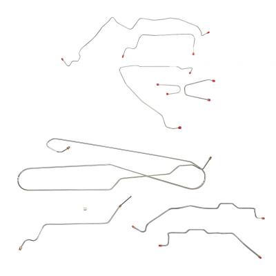 95-00 C2500 / C3500, Ext Cab, Short Bed Brake Line Kit Stainless Fine Lines