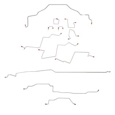 98-01 RAM 1500, 2wd, All Abs, Reg Cab, Short Bed Brake Line Kit Fine Lines