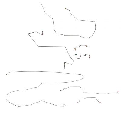 94-95 RAM 1500, 4wd, Rwabs, Drum Complete Brake Line Kit Steel Fine Lines