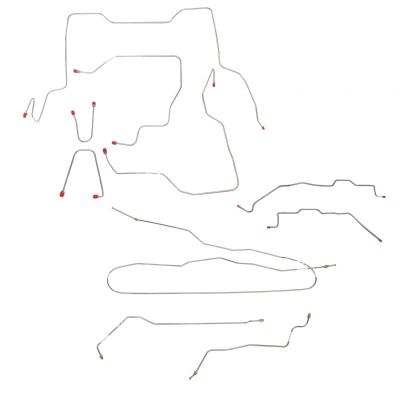 95-00 GM K2500 / K3500, Crew Cab / Long Bed Complete Brake Line Kit Steel Fine Lines