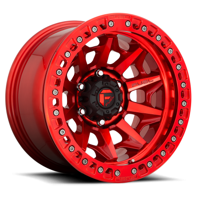 Aluminum Wheels 17X9 Covert Beadlock D113 6 On 135 Candy Red 87.1 Bore -15 Offset Multi Spoke Fuel Off Road Wheels