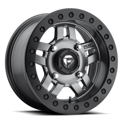 Aluminum Wheels 15X7 Anza UTV D918 4 On 136 Matt Anthracite Gray Beadlock 110.2 Bore 38 Offset 5 Spoke Fuel Off Road Wheels