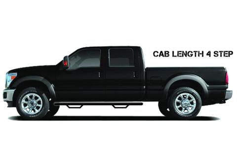 Nerf Step Bar Cab Length (1 Step per Side) 1994-2001 Dodge Ram 1500/1994-2002 2500/3500 Club Cab Textured Black NFab
