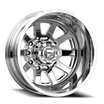 Dually Wheels 24X8.25 FF09D Dually DE09 PO 10 On 225 Polished 170.1 Bore -225 Offset Outer Dually Fuel Off Road Wheels
