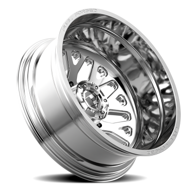 Dually Wheels 22X8.25 FF19D Dually DE19 PO 8 On 165.1 Polished 121.5 Bore -265 Offset Outer Dually Fuel Off Road Wheels