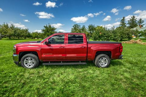 Growler Step System Cab Length (1 Step per Side)-7 Inch Board-2007-2018 (2019 Legacy/Limited) Chevy Silverado/GMC Sierra 1500/2007-2010 2500 HD/3500 HD Extended Cab-Diesel Engine/2007-2019 2500HD/3500HD Extended Cab-Gas Eng-Textured Black NFab