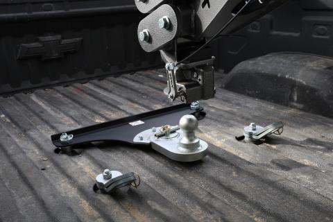 GoosePuck 5 Inch offset ball-puck mount for Dodge 25K Towing (With STD Ball Assy and 101571) Gen Y Hitch