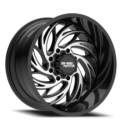 Aluminum Wheels 24x14 M29 GBM Series Machined Gloss Black 5 On 139.7/5 On 150 Bolt Pattern -76 Offset Off Road Monster