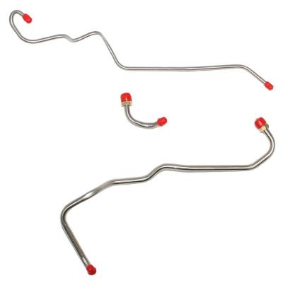 Pump to Carburetor Fuel Line For 67 Pontiac Firebird Lemans GTO w/ 326CID High Output V8 4BBL Quadrajet Inline Filter Steel Fine Lines