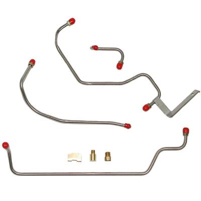 Pump to Carburetor Fuel Line For 68-71 Mopar B-Body Hemi Fuel Pump to Carburetor Set Stainless Fine Lines